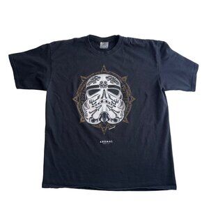 Karani Art Star Wars Stormtrooper Black Short Sleeve Graphic Tee Akumal Mexico